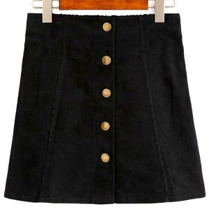 Black corduroy skirt